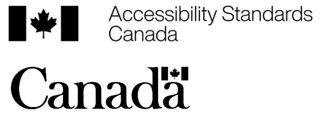 Accessibility Standards Canada logo with Canadian flag. Government of Canada logo. 